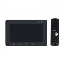 Комплект домофона Slinex KIT SM-07M + ML-16HR цвет черный.  7" + панель вызова.